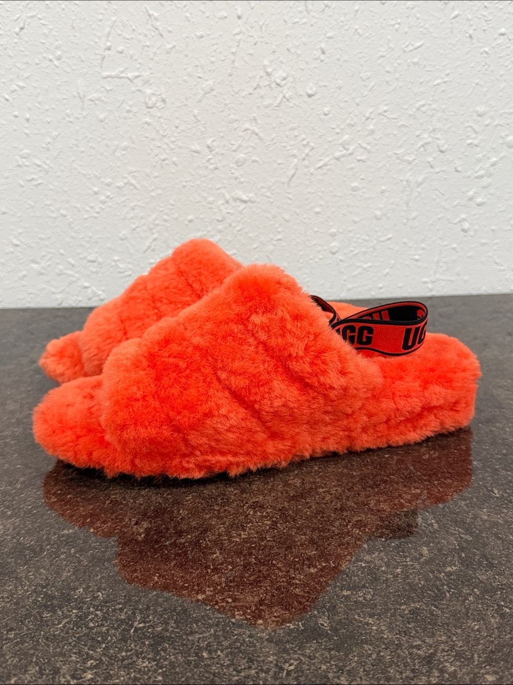 UGG Fluff Yeah Slippers Orange Women’s Size 10